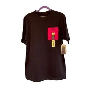 Jewel‎ House Pocket Tee Black Graphic Crewneck Short Sleeve Vintage 80s  L